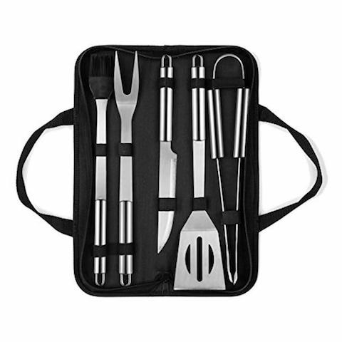 Barbecue Set 5 Pieces Accessoires Gril en Acier