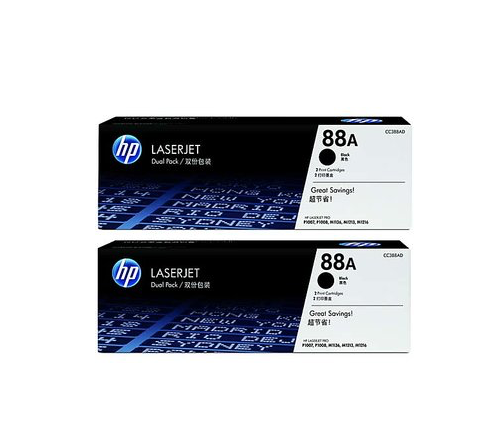Pack de 2 cartouches toner noir HP 88A (CC388A) LaserJet