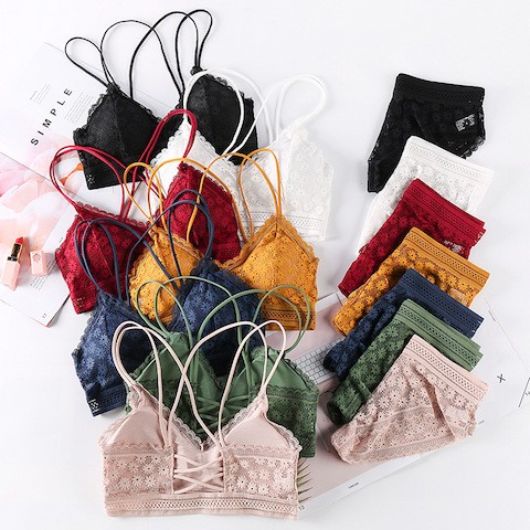 Ensemble Soutien-Gorge et Slip en Dentelle pour Femme