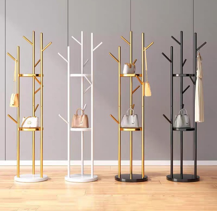 Porte-Manteau En Métal Cintre D'arbre Autoportant Porte-Manteaux Autoportants Crochets De Haute Qualité Et Base En Marbre Stable Pour Sacs À Main Entrée Hall Chambre C,170 * 32CM