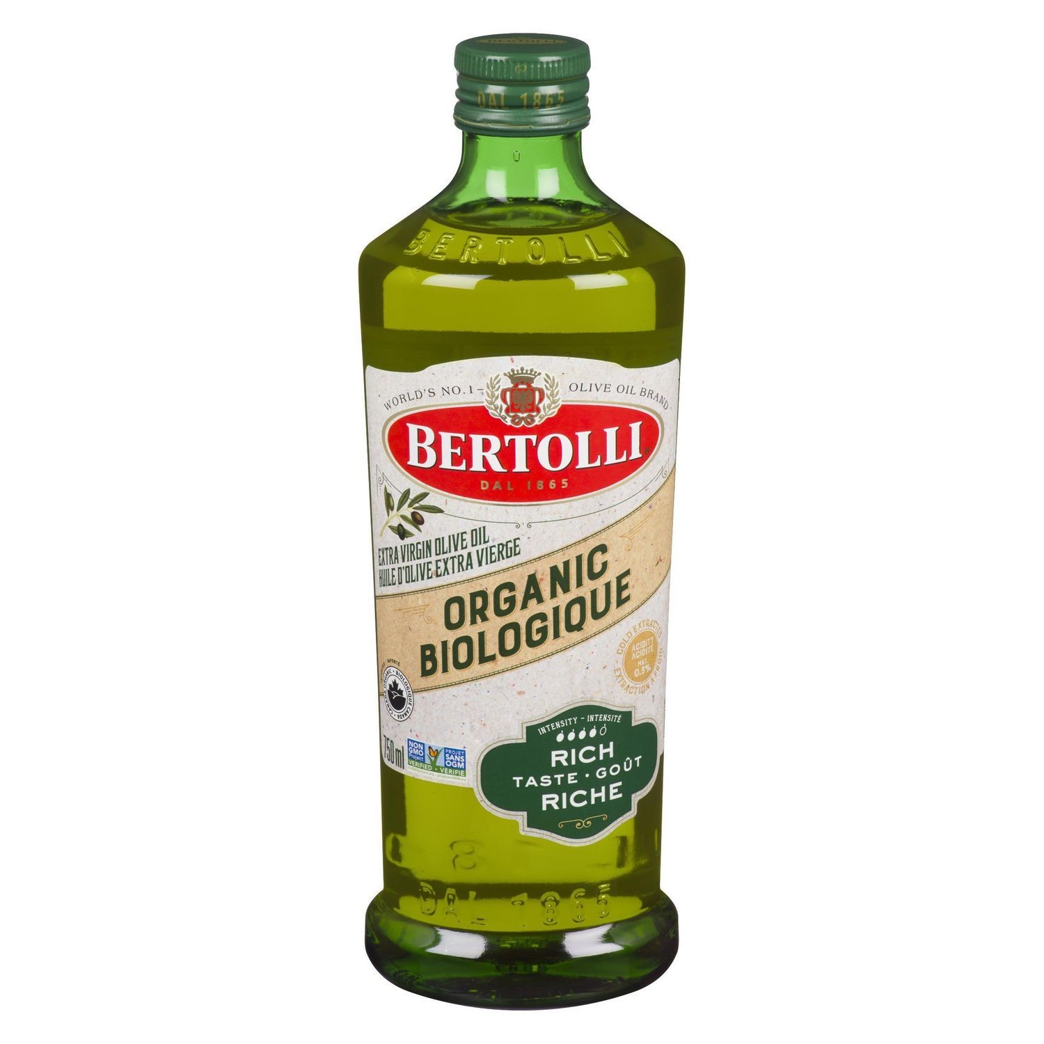 Huile D'olive Bertolli Extra Vierge Biologique Goût Riche Huile D'olive