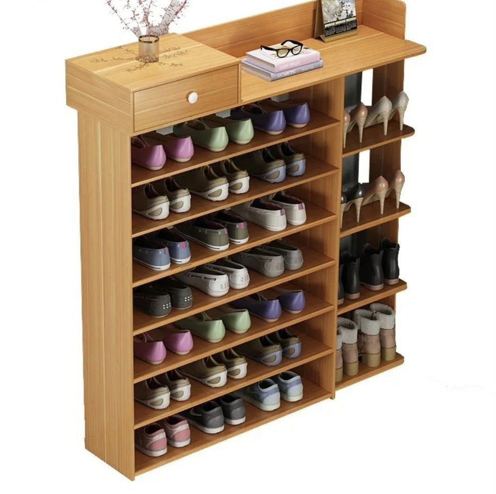 Casier Étroit Casier Étagère Tiroir Anti-poussière 8 Niveaux De Rangement De Rangement D'armoire Ménage Dortoir De Couloir Intérieur 79x24x110cm