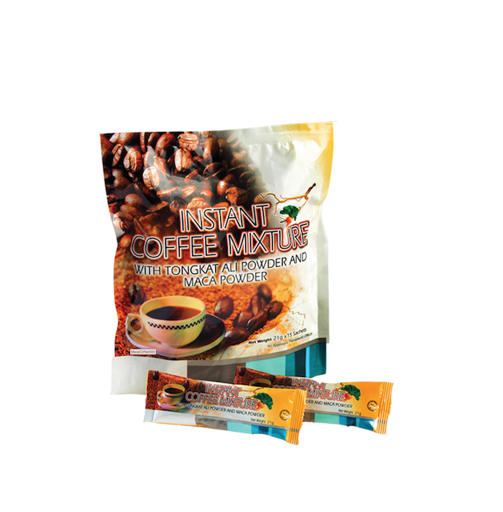 Café instantané avec Tongkat Ali et Maca
