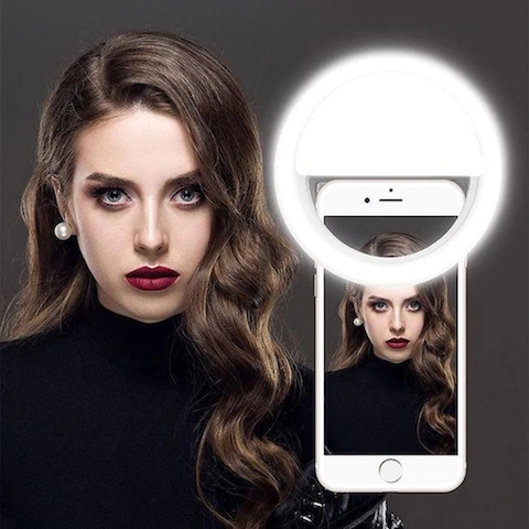 Selfie LED Anneau 3 Niveaux Flash Mobile Téléphone