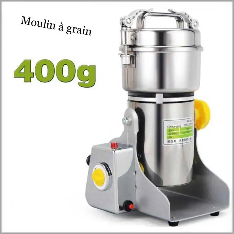 Concasseur A Grain Broyeur À Grande Vitesse Commercial Électrique De Moulin De Broyeur De Grain D'acier Inoxydable Swing Type Pour Diverses De Céréales Pour Usage Domestique Et Professionnel