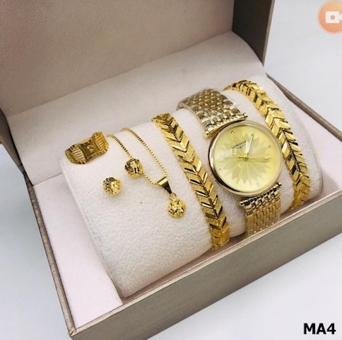 Ensemble Pack 4 pièces Montre - Bague - Collier - Fétiche