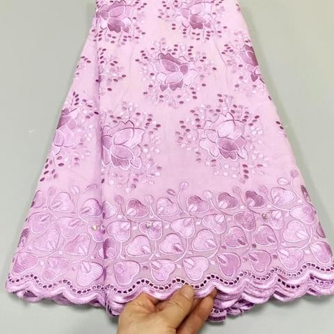 Fashion Brodé 100% Coton 5 Yards Tendance