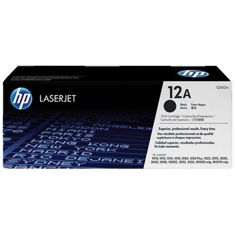 Pack de 2 Toners Noir Cartouche HP 12A Authentiques - Q2612A