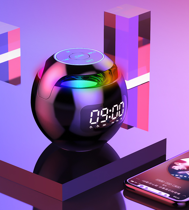 Mini haut-parleur Bluetooth sans fil en forme de boule portable extérieur