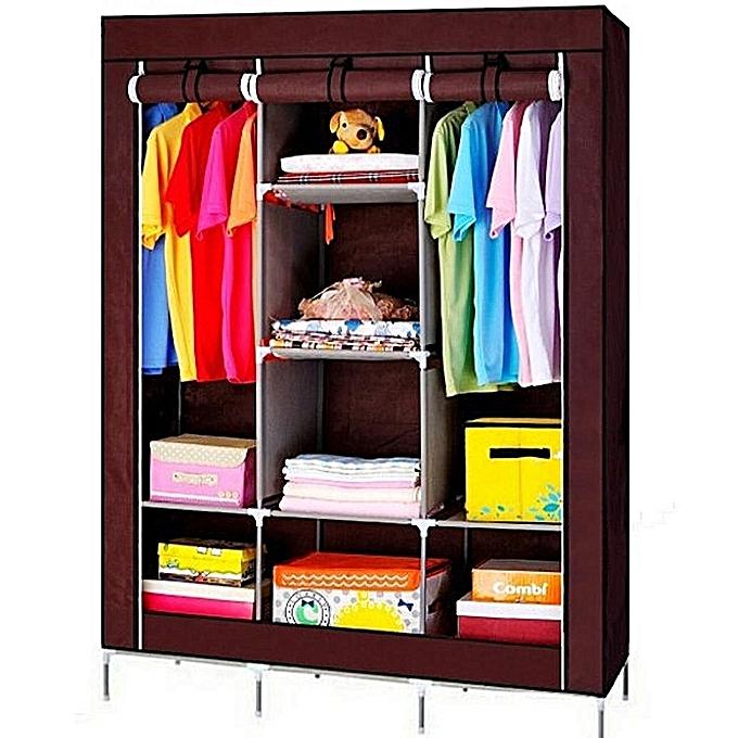 Armoire penderie 3 battants en housse