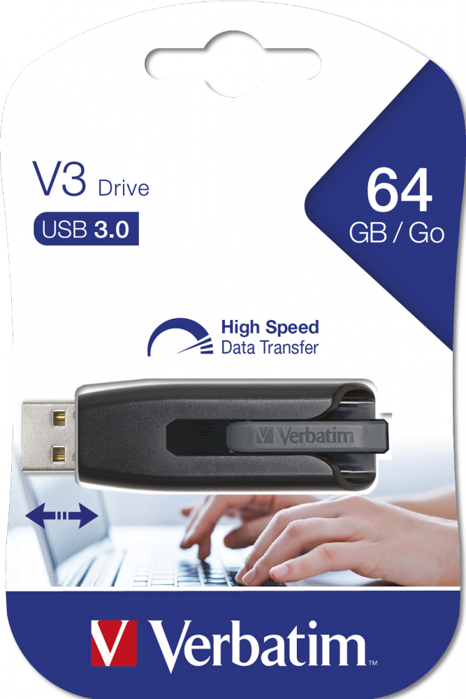 Clé USB 3.0 VERBATIM V3 64Go