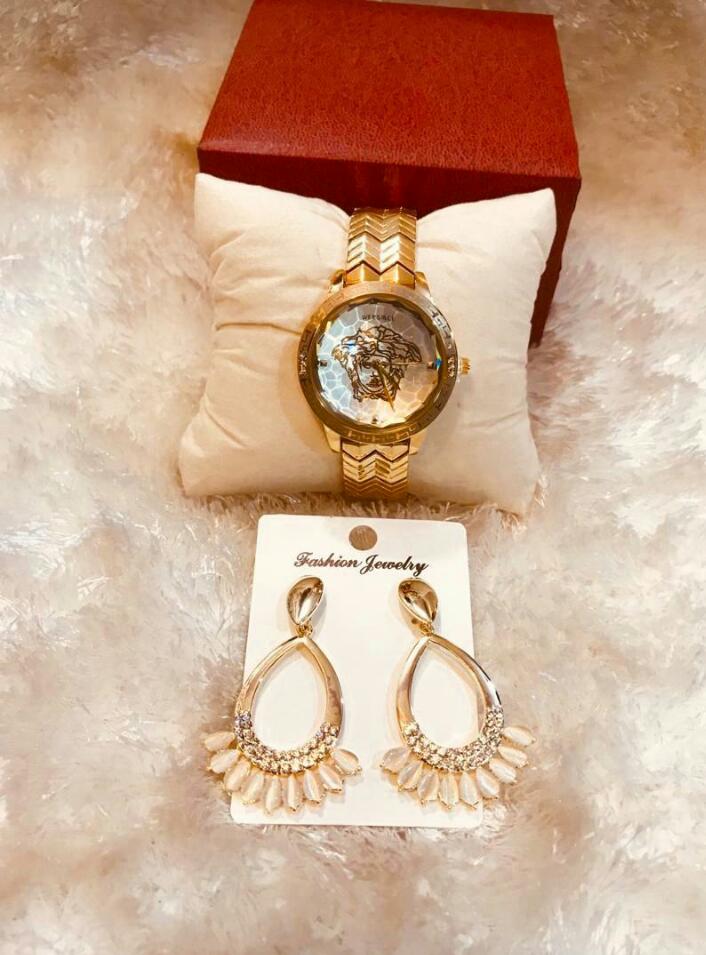 Ensemble Montre et Boucles d’oreilles pour Femme